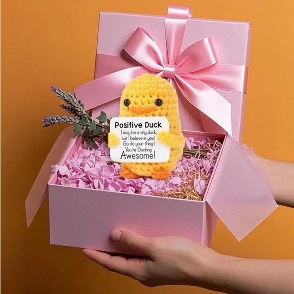 Yellow Crocheted Duck Plush - Picture 5 of 6